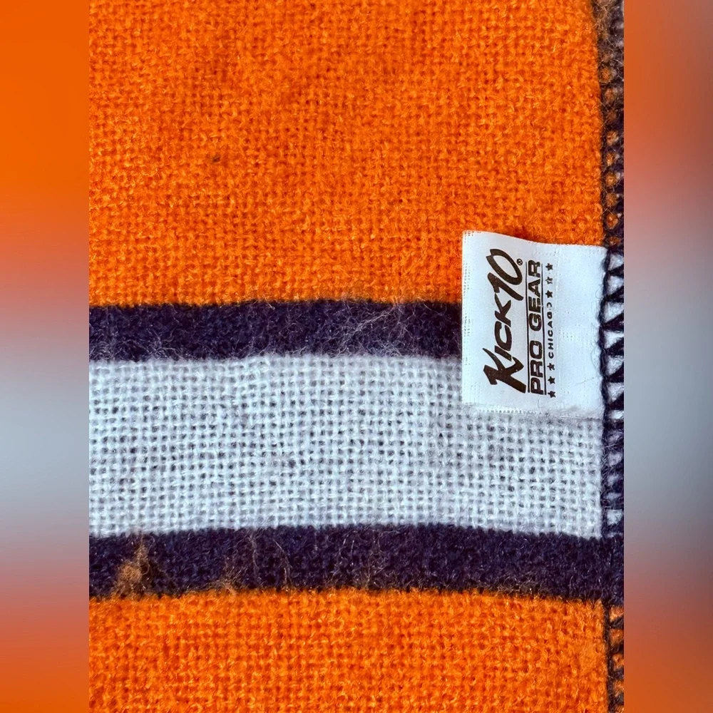 Vibrant Chicago Bears Orange and Blue Scarf by Kick 10 Pro Gear Chicago